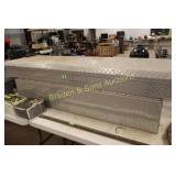 USED ALUMINUM TOOL BOX - IT IS LOCKED WITH THE