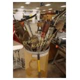 GROUP OF ASSTD YARD TOOLS, ETC. (BARREL NOT FOR