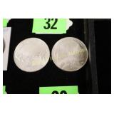 GROUP OF 2 - ONE OZ SILVER ROUNDS