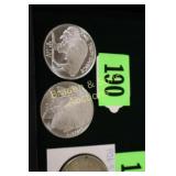 GROUP OF 2 - ONE OUNCE SILVER ROUNDS