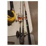 GROUP OF 3 USED FISHING POLES.