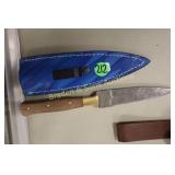 NEW CUSTOM MADE 8" DAMASCUS STEEL FIXED BLADE