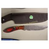 NEW CUSTOM MADE 12" DAMASCUS STEEL FIXED BLADE