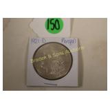 US 1921-D MORGAN SILVER DOLLAR.