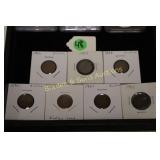 GROUP OF 7 US INDIAN HEAD PENNIES.