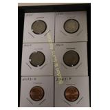 GROUP OF 6 US COINS.