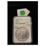 NGC GRADED MS69 2018 AMERICAN SILVER EAGLE.
