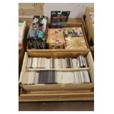 GROUP OF ASSTD SORTS CARDS AND FIGURINES.