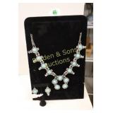 LADIES MATCHING NECKLACE AND EARRINGS.