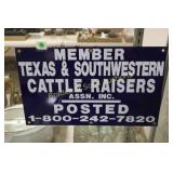 NEW N12" X 20" PORCELAIN ADVERTISING SIGN.