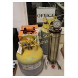 GROUP OF 3 TANKS OF AC FREON ETC.