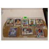 TRAY OF ASSTD SPORTS CARDS.