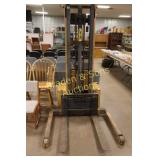 USED ELECTRIC WALK BEHIND BIG JOE FORKLIFT IN