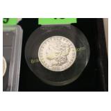 US 1879-P MORGAN SILVER DOLLAR PAPERWEIGHT.