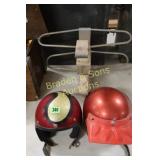 GROUP OF TWO MOTORCYCLE WHEEL CHOCKS AND