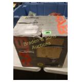 GROUP OF MISC MERCHANDISE IN PLASTIC TUB AND NEW N