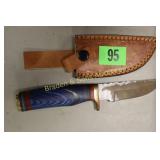 CUSTOM MADE 8" DAMASCUS STEEL FIXED BLADE