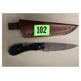 CUSTOM MADE 6.5" DAMASCUS STEEL FIXED