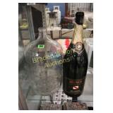 VINTAGE GLASS WATER BOTTLE AND MUM CHAMPAGNE