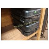 GROUP OF 2 USED SUITCASES.
