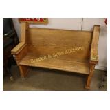 VINTAGE DEACONS BENCH.