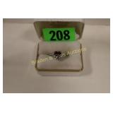 LADIES STERLING SILVER GEMSTONE RING