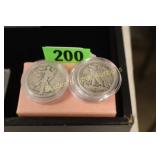 GROUP OF 7 US WALKING LIBERTY SILVER