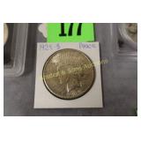 US 1925-S PEACE SILVER DOLLAR.
