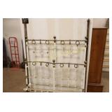 ANTIQUE CAST IRON FULL SIZE BED FRAME.