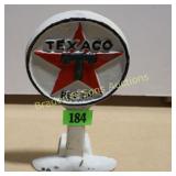 VINTAGE 9.5" TEXACO CAST IRON DOOR STOP