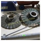 VINTAGE PORCELAIN SERVICE STATION LIGHTS