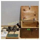 ANTIQUE STANLEY #45 WOOD PLANE WITH ACCS.