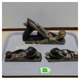 GROUP OF 3 ANTIQUE STANLEY WOOD PLANES