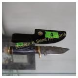 CUSTOM MADE 6" DAMASCUS STEEL FIXED BLADE KNIFE