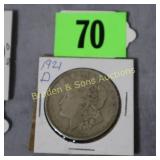 US 1921-D MORGAN SILVER DOLLAR