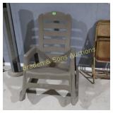 USED PLASTIC OUT DOOR ROCKING CHAIR &