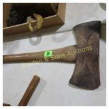 VINTAGE DOUBLE BLADED AXE.