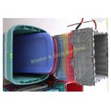 GROUP OF 20 TUBS WITH LIDS.