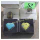 GROUP OF 4 LADIES DESIGNER RINGS