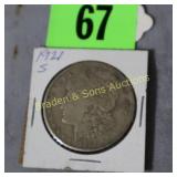 US 1921-S MORGAN SILVER DOLLAR