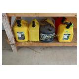 GROUP OF FUEL CANS.
