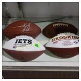 GROUP OF 4 AUTOGRAPHED FOOTBALLS INCLUDING
