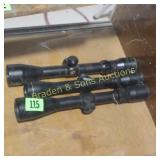 GROUP OF 3 USED RIFLE SCOPES.