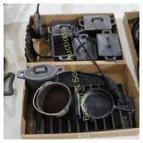 GROUP OF 2 BOXES OF ASSTD CAST IRON.