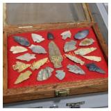 GROUP OF 21 NATIVE AMERICAN ARROWHEADS FOUND