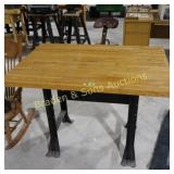 CUSTOM MADE 48" X 33" WORK TABLE, TOP CAME FROM