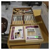 GROUP OF ASSTD LATHE WOODWORKING TOOLS ETC.