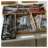 GROUP OF 4 BOXES OF ASSTD HAND TOOLS.