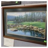 FRAMED 18" X 33" ARTIST SIGNED LARRY DYKE PRINT