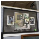 FRAMED 12" X 25" AUTOGRAPHED PINK FLOYD PHOTO